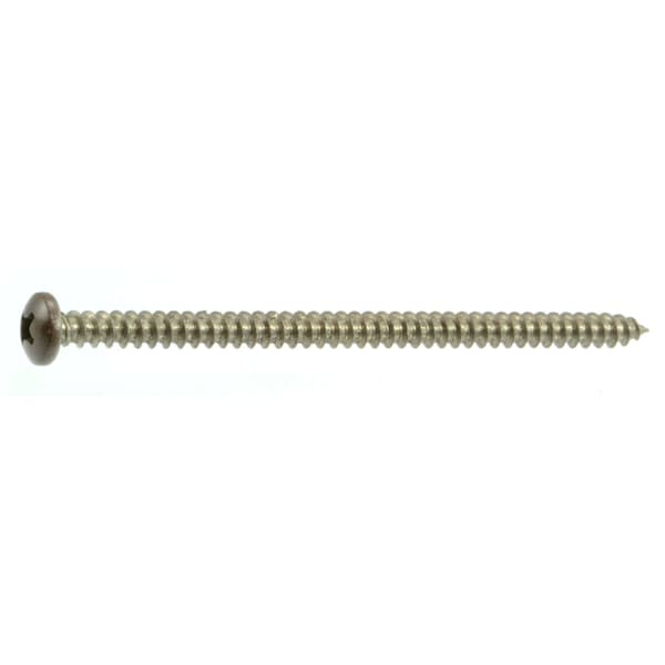 Midwest Fastener Sheet Metal Screw, #8 x 3 in, Painted 18-8 Stainless Steel Pan Head Phillips Drive, 100 PK 09114 - main